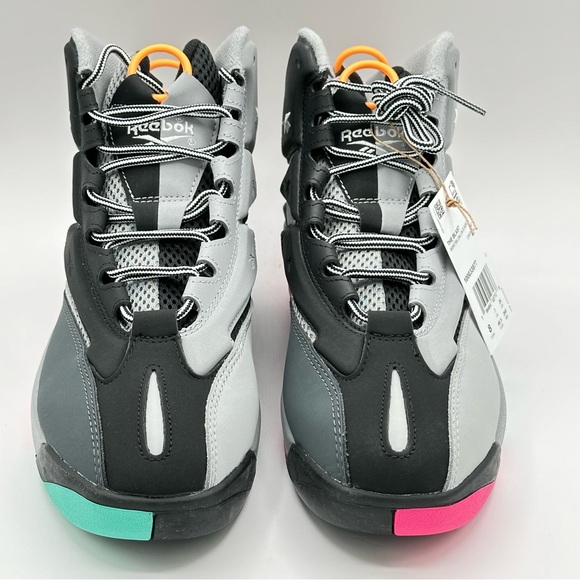 Men’s Reebok Blast Alamo US 8 Black Gray Blue Green Retro Basketball Lifestyle - Picture 2 of 12